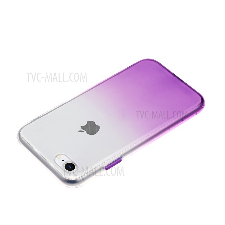 Gradient Color Glossy TPU Case for iPhone SE (2nd Generation)/8/7 - Purple-4