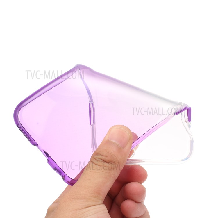 Gradient Color Glossy TPU Case for iPhone SE (2nd Generation)/8/7 - Purple-7