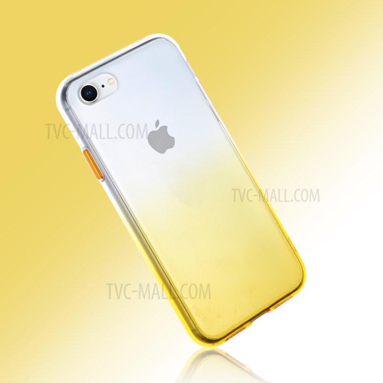 Gradient Color Glossy TPU Case for iPhone SE (2nd Generation)/8/7 - Yellow-5