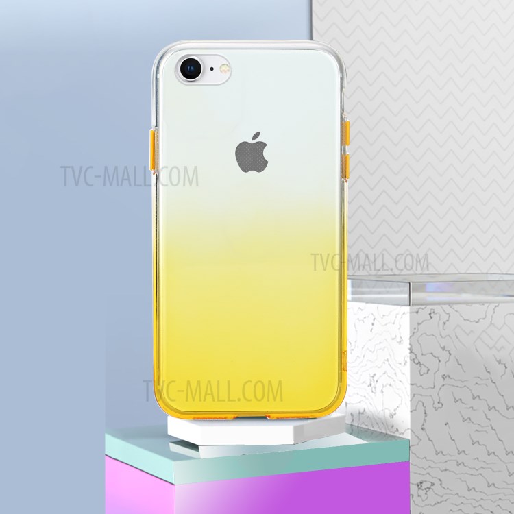 Gradient Color Glossy TPU Case for iPhone SE (2nd Generation)/8/7 - Yellow-6