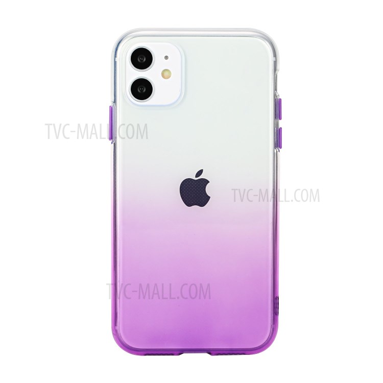 Gradient Color Glossy TPU Back Case for iPhone 11 6.1 inch - Purple-1