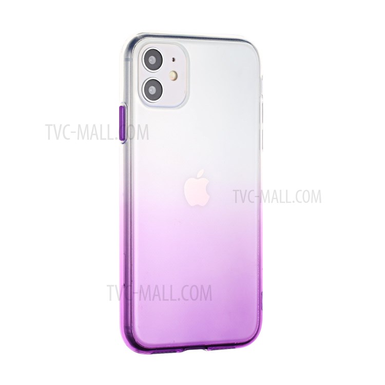Gradient Color Glossy TPU Back Case for iPhone 11 6.1 inch - Purple-2