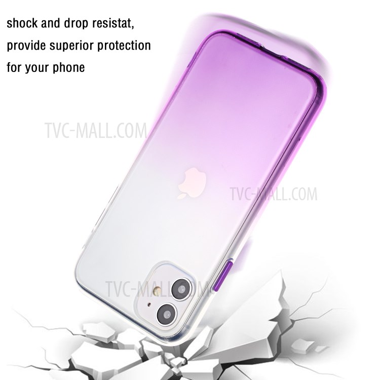 Gradient Color Glossy TPU Back Case for iPhone 11 6.1 inch - Purple-3