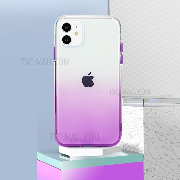 Gradient Color Glossy TPU Back Case for iPhone 11 6.1 inch - Purple-6