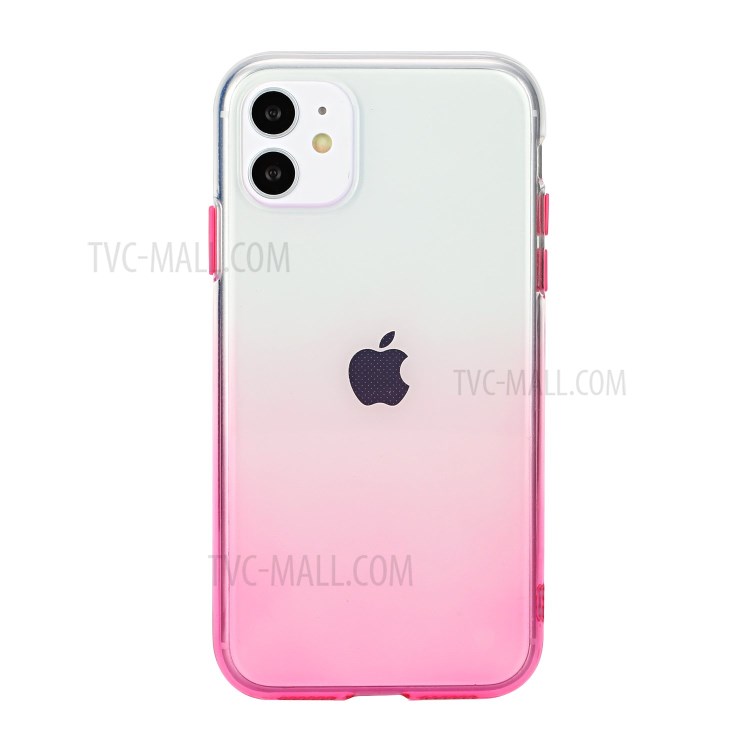 Gradient Color Glossy TPU Back Case for iPhone 11 6.1 inch - Pink-1