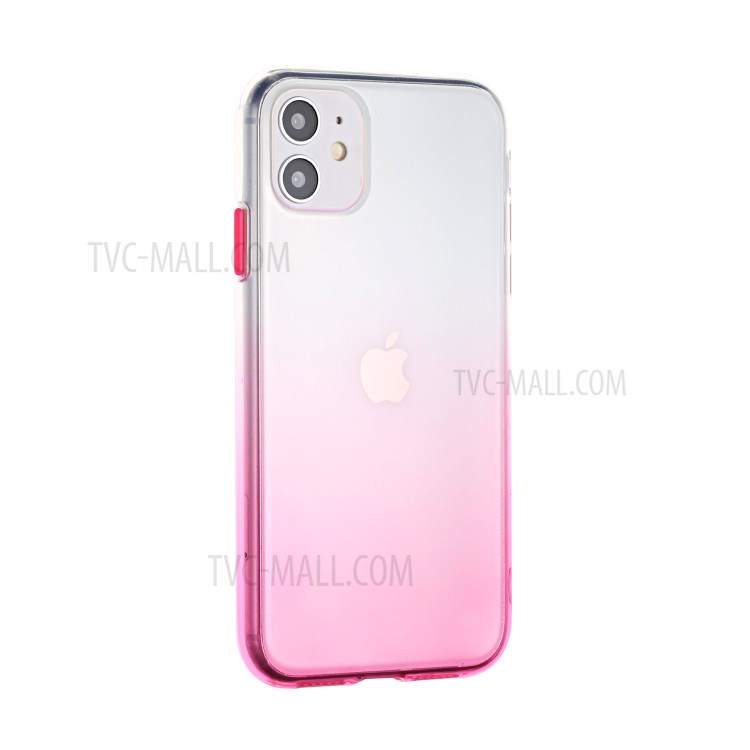 Gradient Color Glossy TPU Back Case for iPhone 11 6.1 inch - Pink-2