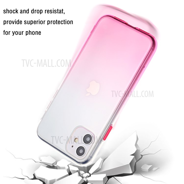 Gradient Color Glossy TPU Back Case for iPhone 11 6.1 inch - Pink-3