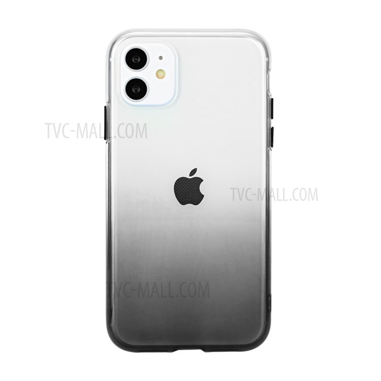 Gradient Color Glossy TPU Back Case for iPhone 11 6.1 inch - Grey-1