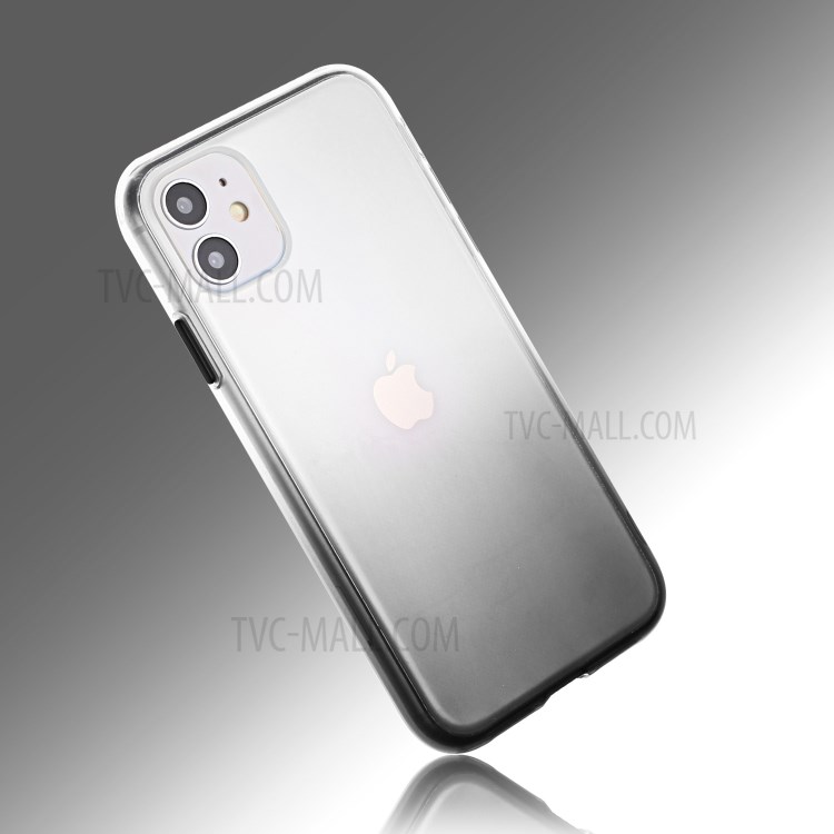 Gradient Color Glossy TPU Back Case for iPhone 11 6.1 inch - Grey-5