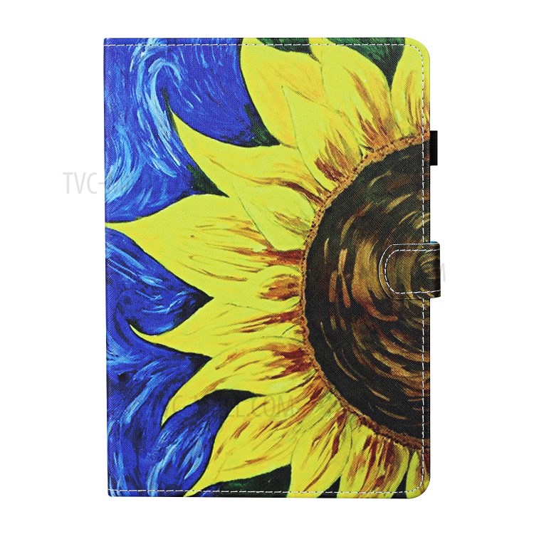 Cartão Couro Invólucro Suporte O Suporte Comprimido Modelado Para Ar Capas 2 / ar ipad (2013) / ipad de 9,7 polegadas (2017) / (2018) - Flor-2