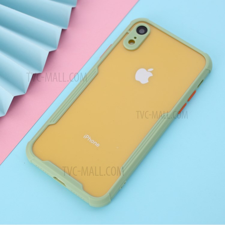 Shockproof TPU Frame + Acrylic Back Bi-color Hybrid Cover for iPhone XR 6.1 inch - Green-4