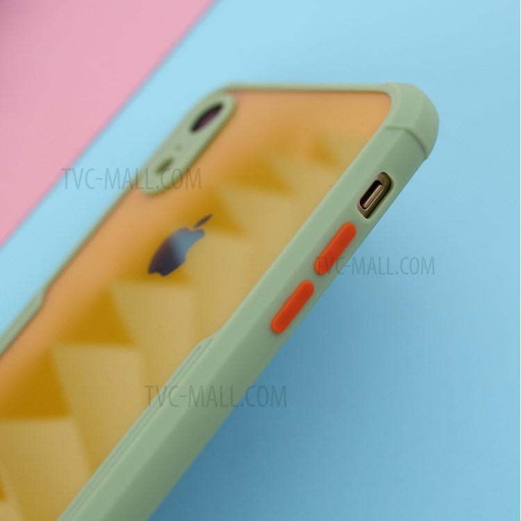 Shockproof TPU Frame + Acrylic Back Bi-color Hybrid Cover for iPhone XR 6.1 inch - Green-6