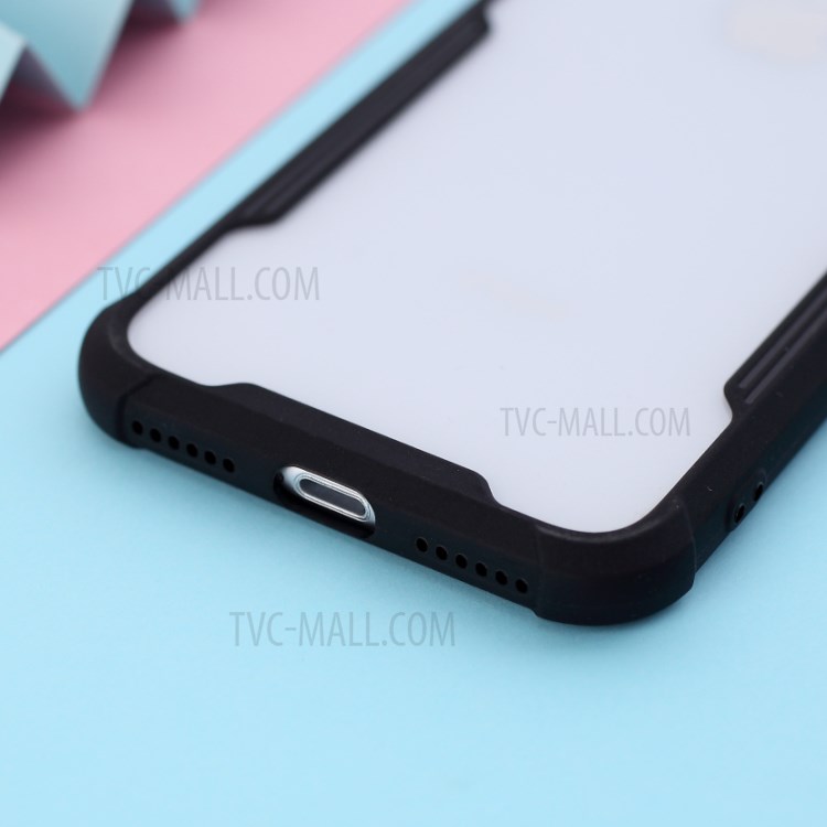 Shockproof Two-tone TPU Frame + Acrylic Back Phone Shell for iPhone SE (2nd Generation)/8/7 - Black-6