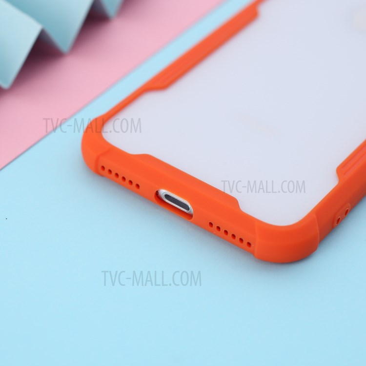 Shockproof Two-tone TPU Frame + Acrylic Back Phone Shell for iPhone SE (2nd Generation)/8/7 - Orange-5