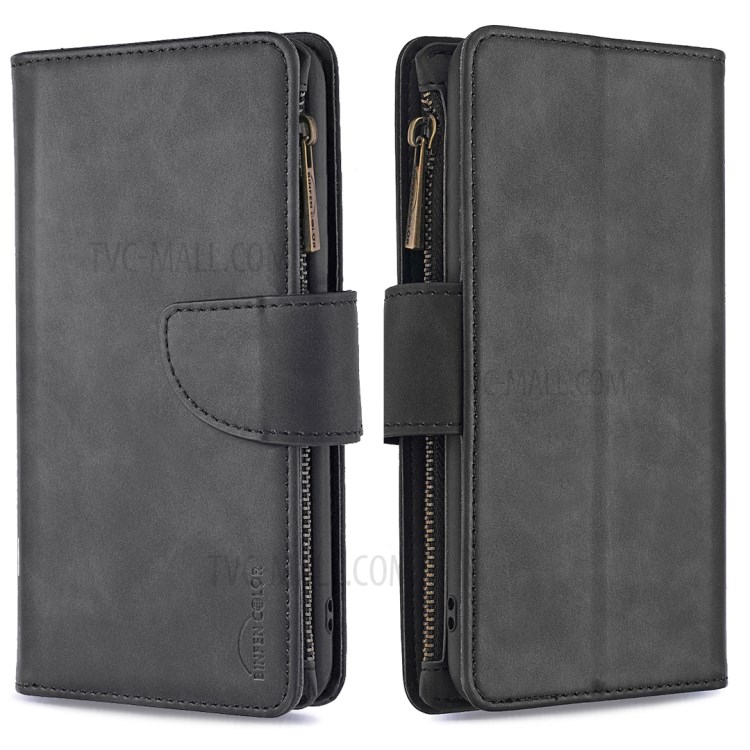 Zipper Pocket Detachable 2-in-1 Leather Wallet Stand Case for iPhone XS Max 6.5 inch - Black-4