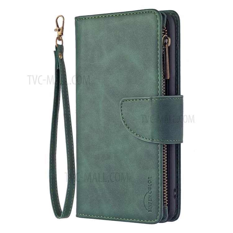 Zipper Pocket Detachable 2-in-1 Leather Wallet Stand Case for iPhone 11 Pro 5.8 inch - Green-3