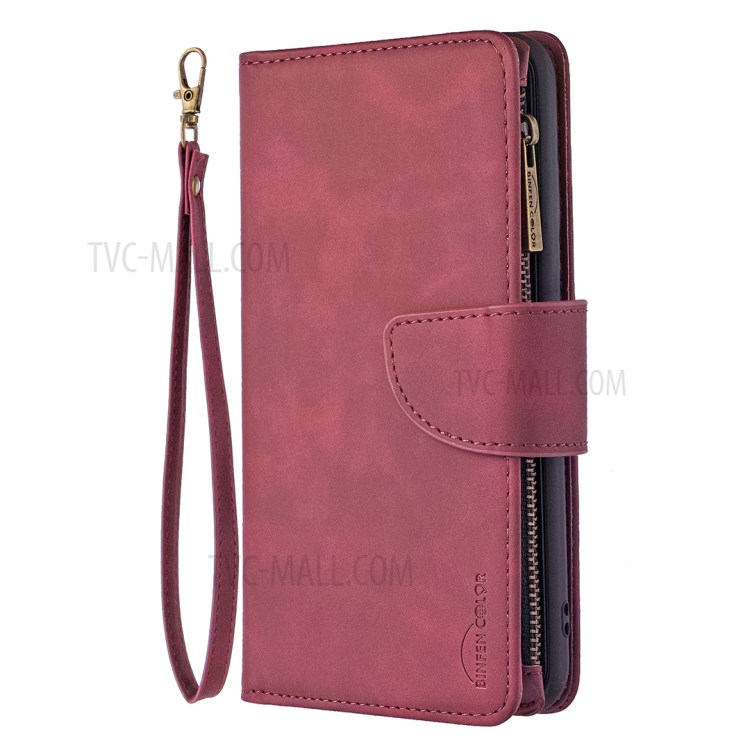 Zipper Pocket Detachable 2-in-1 Leather Wallet Stand Case for iPhone SE (2nd Generation)/8/7 - Red-3