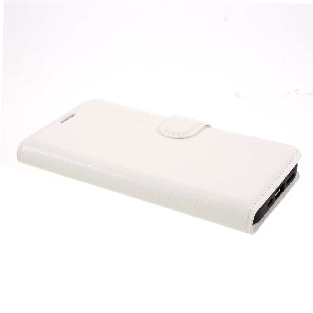 Litchi Surface Shell Leather Case with Stand for iPhone 12 Max 6.1 inch - White-4