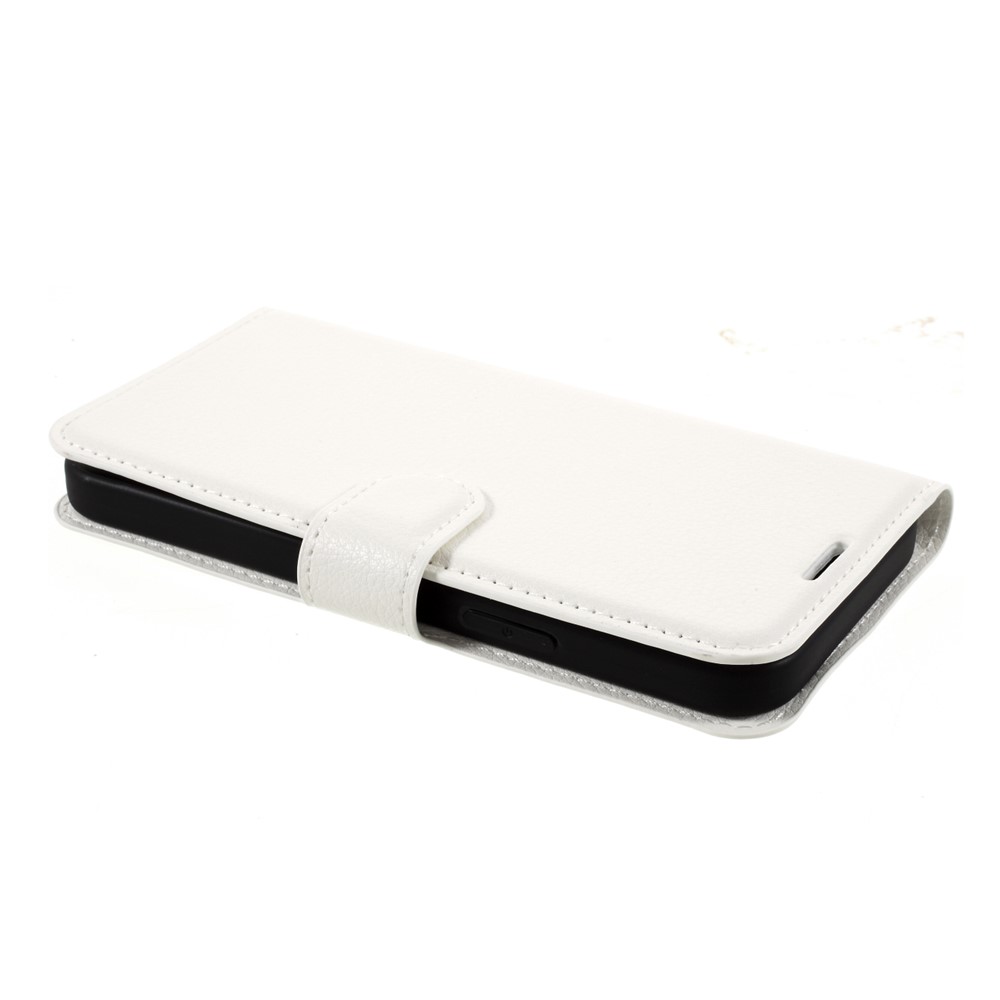 Litchi Surface Shell Leather Case with Stand for iPhone 12 Max 6.1 inch - White-5