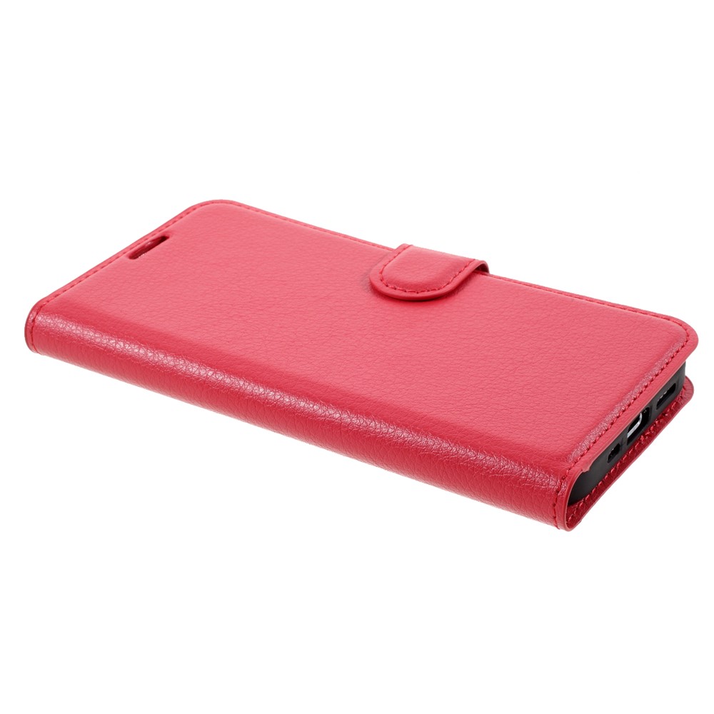 Litchi Surface Shell Leather Case with Stand for iPhone 12 Max 6.1 inch - Red-4