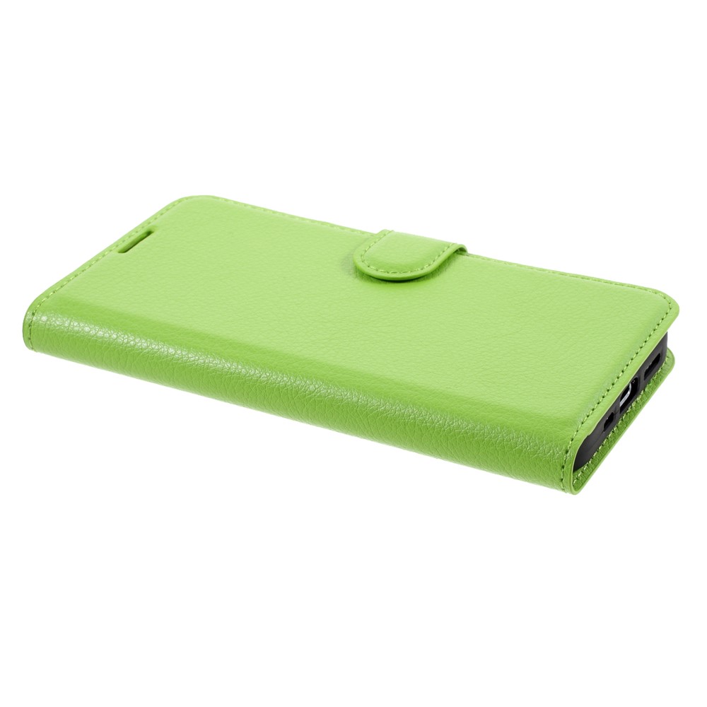 Litchi Surface Shell Leather Case with Stand for iPhone 12 Max 6.1 inch - Green-5