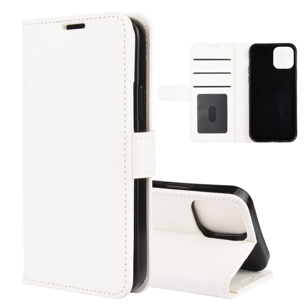 Crazy Horse Wallet Leather Stand Cell Phone Case for iPhone 12 Max 6.1 inch - White-1