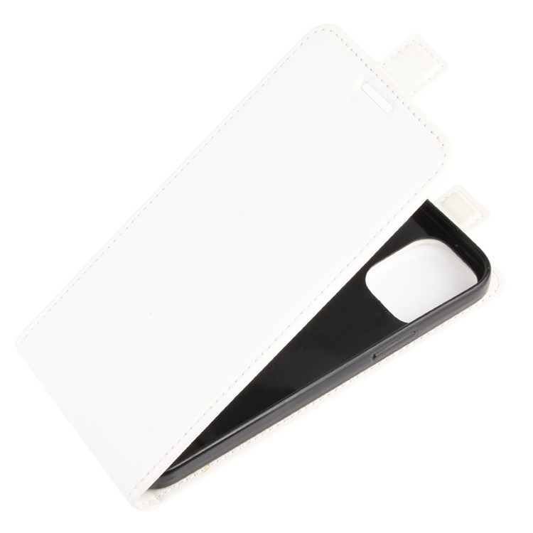 Vertical Flip Crazy Horse Leather Cell Phone Shell for iPhone 12 Max 6.1 inch - White-3