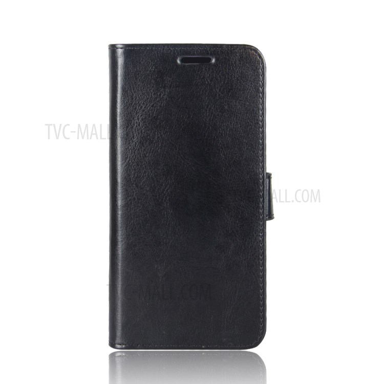 Crazy Horse Wallet Stand Cover de Couro Para Iphone 12 Mini - Preto