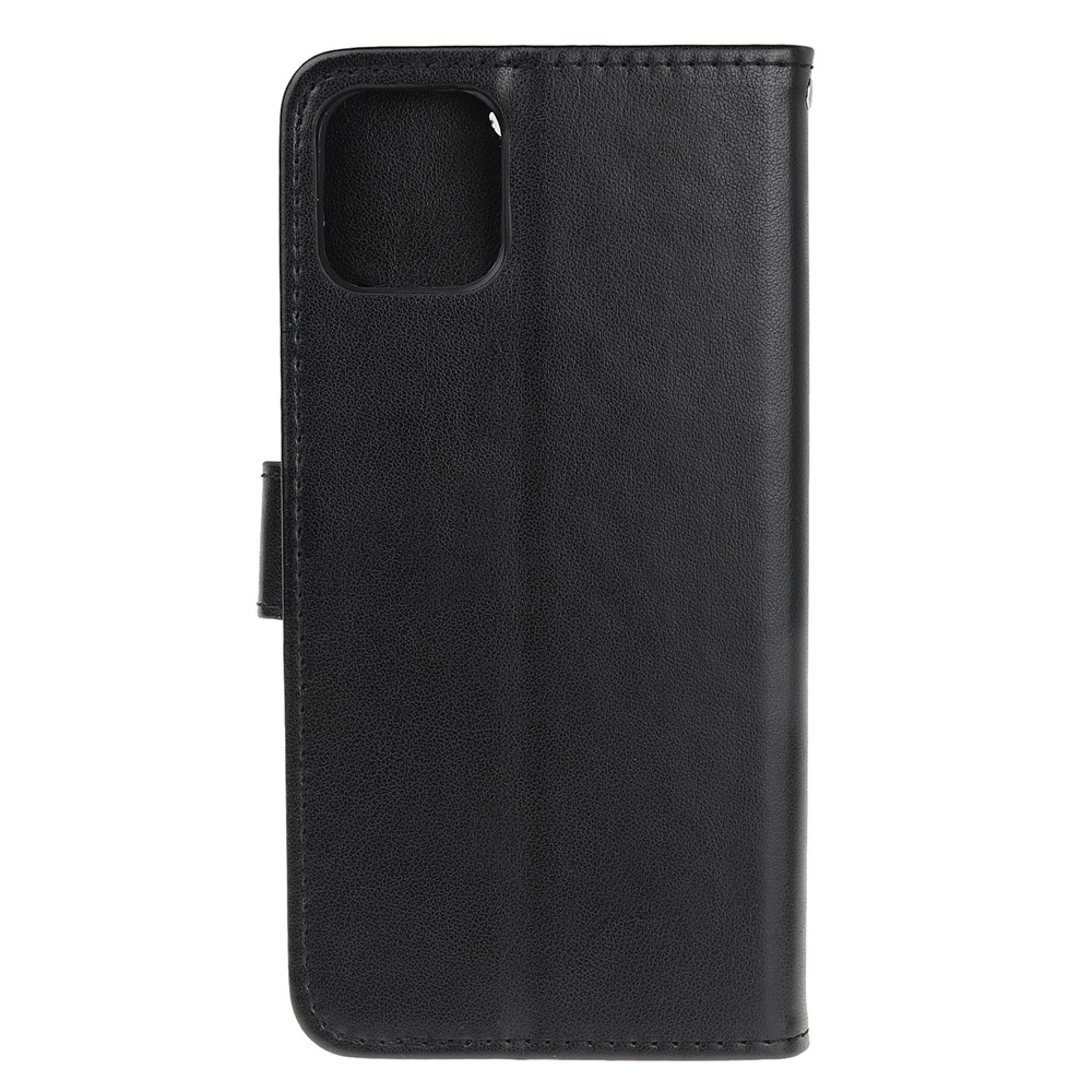 Caso Protetor De Couro Da Carteira Borboleta Flor Logomarca Para Iphone 12 5,4 Polegadas - Preto-8