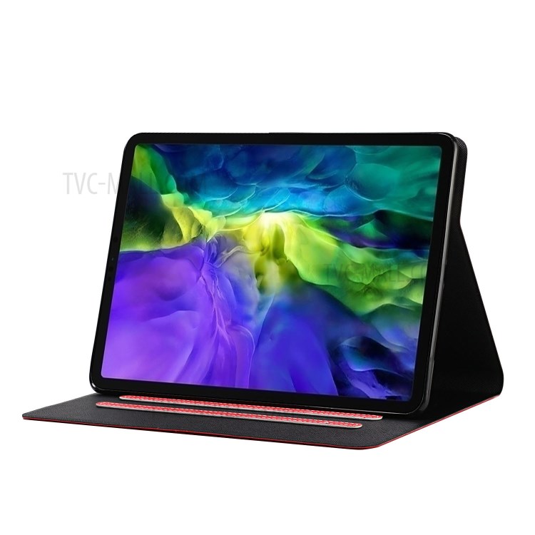 Auto Wake Sleep Stand Smart Leather Tablet Cover for iPad Pro 11-inch (2018) / iPad Pro 11-inch (2020) - Red-4