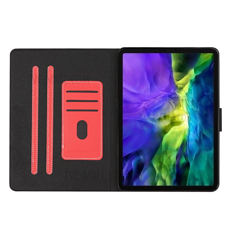 Auto Wake Sleep Stand Smart Leather Tablet Cover for iPad Pro 11-inch (2018) / iPad Pro 11-inch (2020) - Red-5