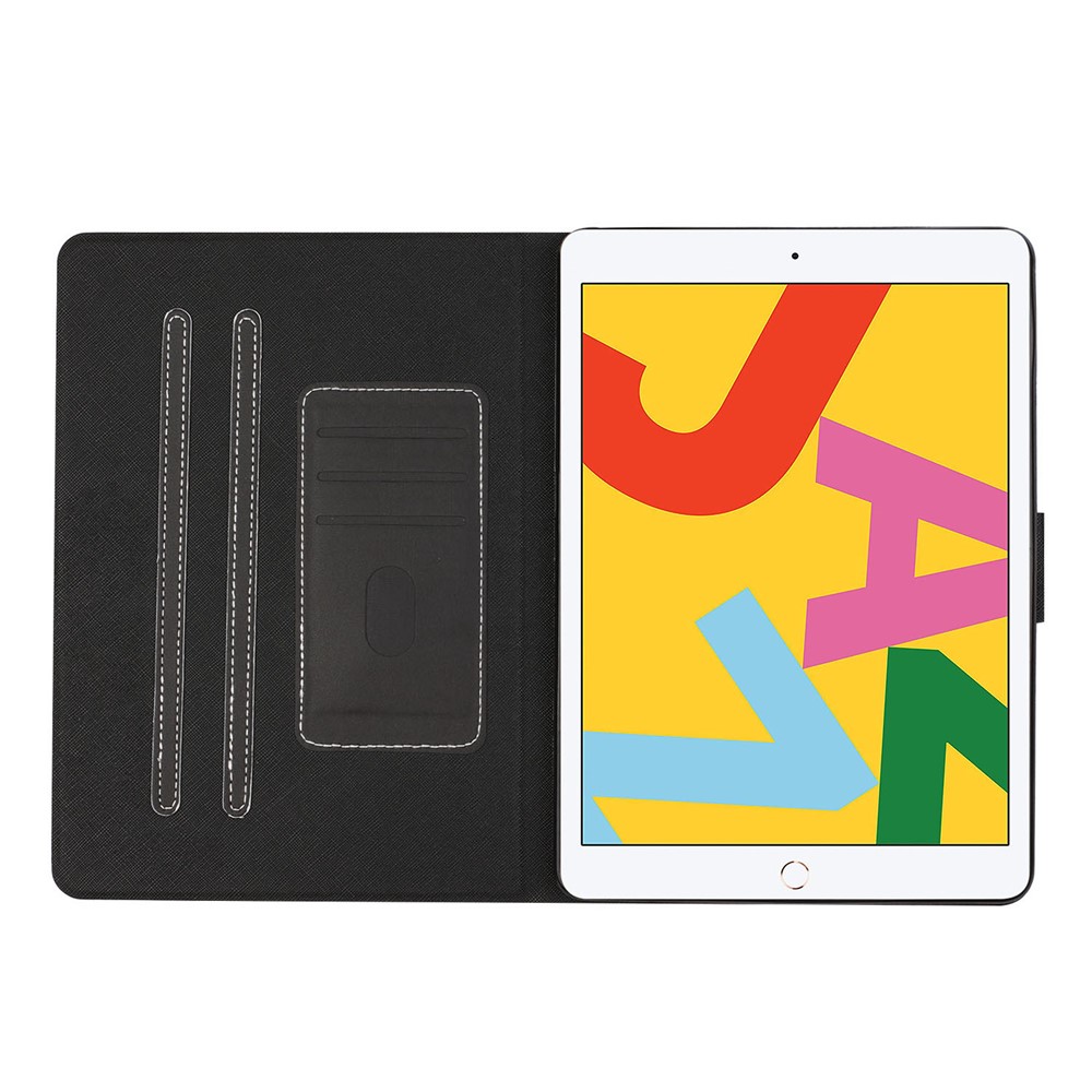 copertina per tablet in pelle intelligente per il sonno automatico per ipad 10.2 (2021)/(2020)/(2019) / ipad pro 10,5 pollici (2017) / ipad air 10,5 pollici (2019) - nero