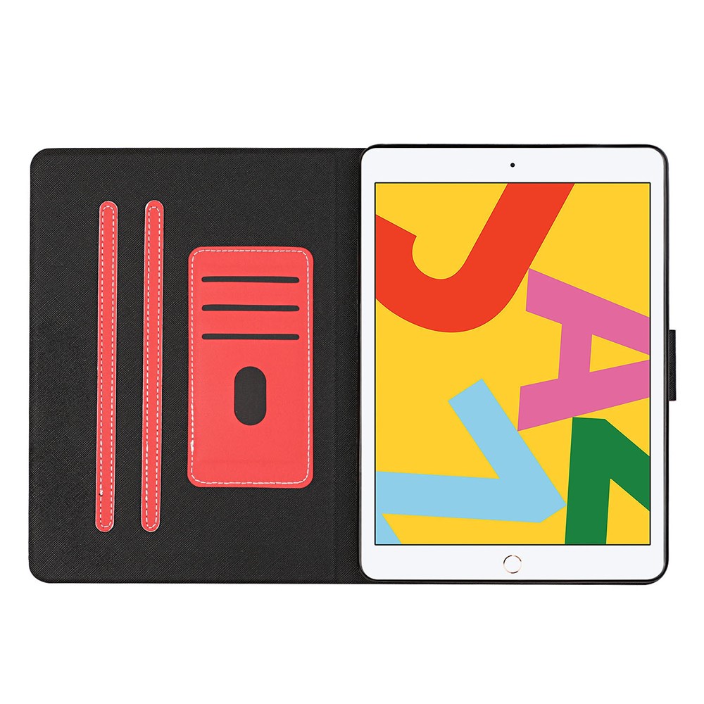 Auto Wake Sleep Stand Smart Leather Tablet Cover for iPad 10.2 (2020) (2019) / iPad Pro 10.5-inch (2017) / iPad Air 10.5 inch (2019) - Red-5