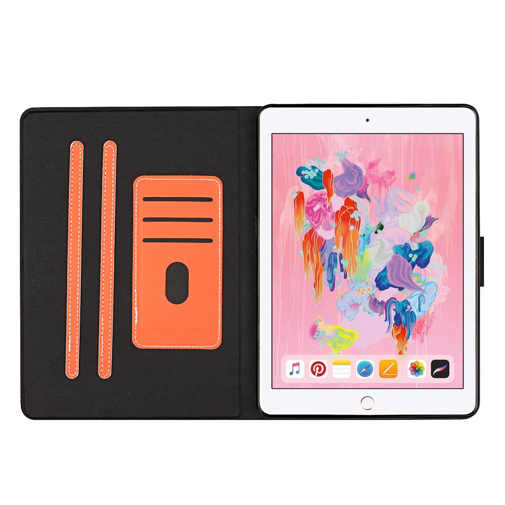 Auto Wake Sleep Stand Smart Leather Tablet Cover for iPad Air (2013) / iPad Air 2 / iPad 9.7-inch (2017) / iPad 9.7-inch (2018) - Orange-4