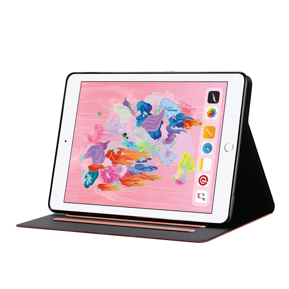 Auto Wake Sleep Stand Smart Leather Tablet Cover for iPad Air (2013) / iPad Air 2 / iPad 9.7-inch (2017) / iPad 9.7-inch (2018) - Orange-5