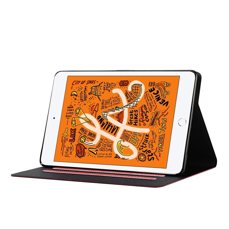 Auto Wake Sleep Stand Smart Leather Tablet Cover for iPad Mini 1/2/3/4/5 - Red-4