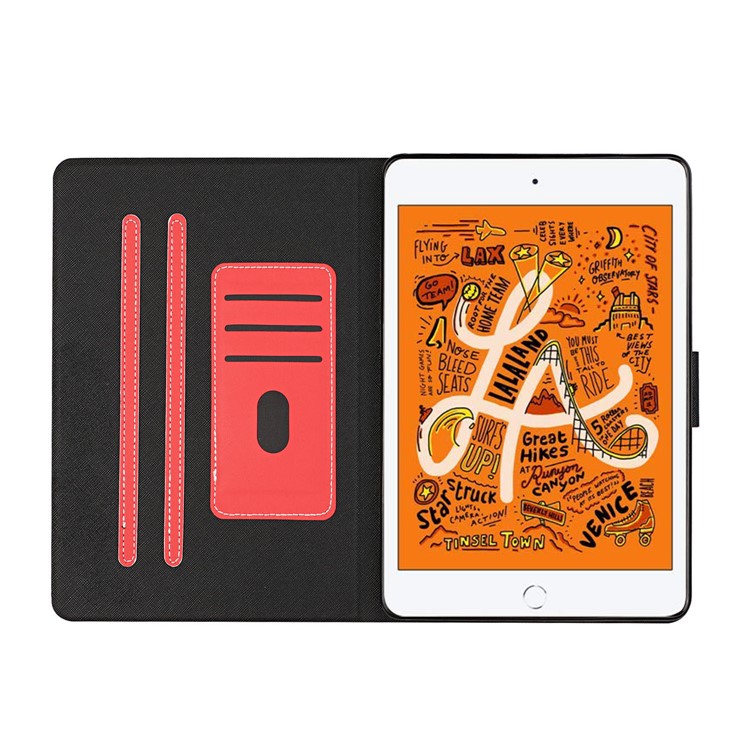 Auto Wake Sleep Stand Smart Leather Tablet Cover for iPad Mini 1/2/3/4/5 - Red-5