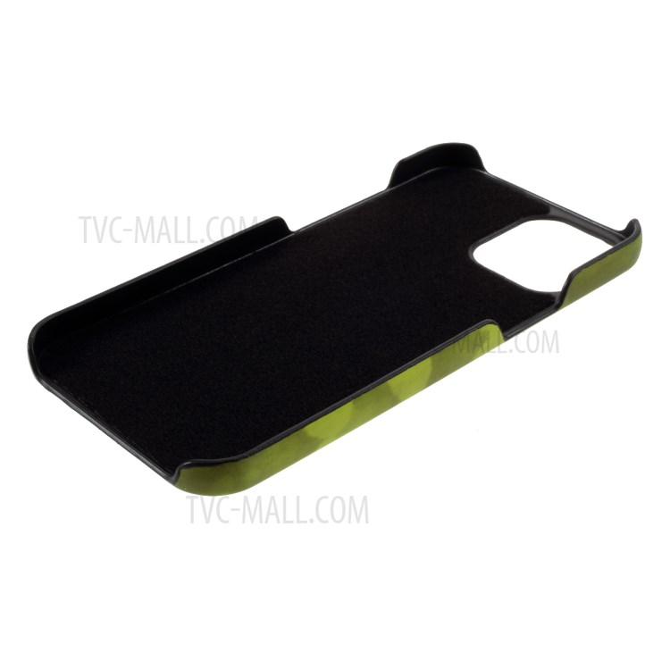 Thermal Induction Fluorescent Color Changing Leather Coated PC Mobile Case for iPhone 12 Pro 6.1-inch - Green-4