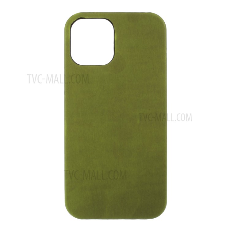 Thermal Induction Fluorescent Color Changing Leather Coated PC Mobile Case for iPhone 12 Pro 6.1-inch - Green-5