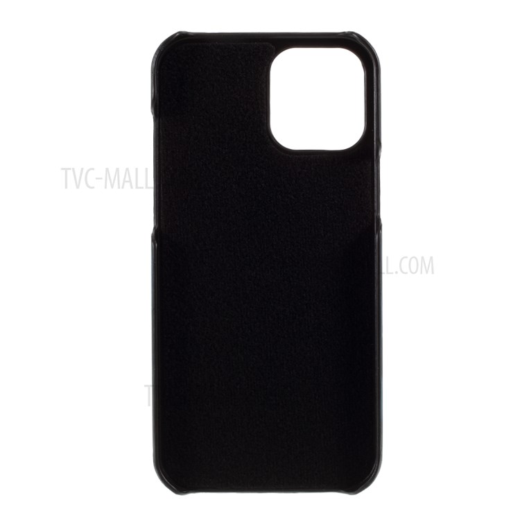 Thermal Induction Fluorescent Color Changing Leather Coated PC Mobile Shell for iPhone 12 5.4-inch - Blue-2