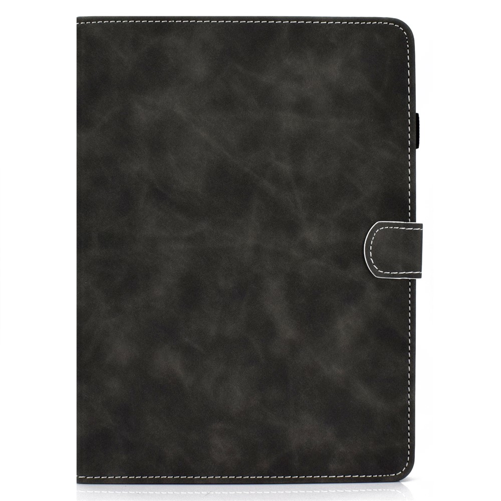 Slot a Colori Solidi Stip Flip Leather Protective Shell Per Ipad Pro 11 Pollici (2020) / Ipad Pro 11 Pollici (2018) - Nero