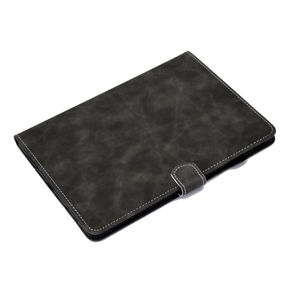 Slot a Colori Solidi Stip Flip Leather Protective Shell Per Ipad Pro 11 Pollici (2020) / Ipad Pro 11 Pollici (2018) - Nero