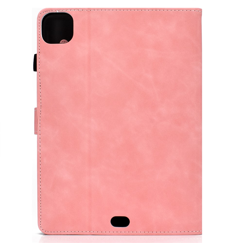 Solid Color Card Slots Stand Flip Leather Protective Shell for iPad Pro 11-inch (2020) / iPad Pro 11-inch (2018) - Pink-3