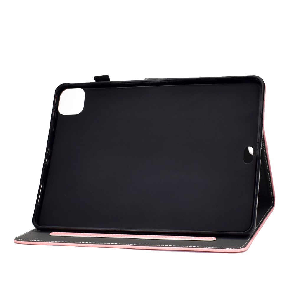 Solid Color Card Slots Stand Flip Leather Protective Shell for iPad Pro 11-inch (2020) / iPad Pro 11-inch (2018) - Pink-4