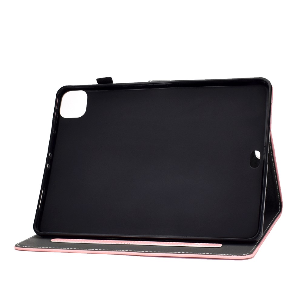 Solid Color Card Slots Stand Flip Leder Schutzhülle Für Ipad Pro 11-zoll (2020) / Ipad Pro 11-zoll (2018) - Rosa-4