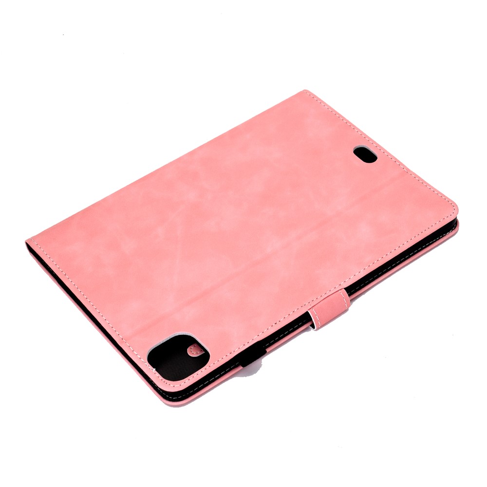 Solid Color Card Slots Stand Flip Leather Protective Shell for iPad Pro 11-inch (2020) / iPad Pro 11-inch (2018) - Pink-7