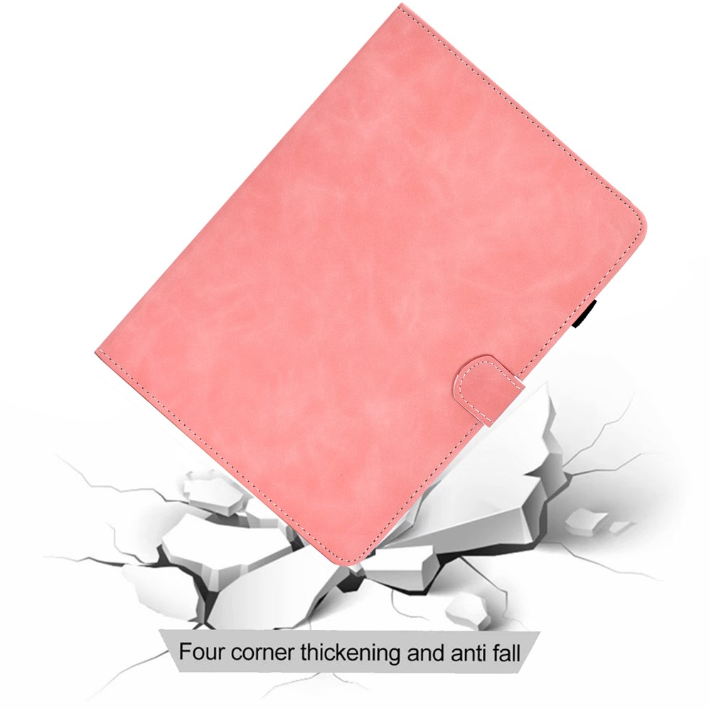 Solid Color Card Slots Stand Flip Leather Protective Cover for iPad 10.2 (2020) (2019) / iPad Air 10.5 inch (2019) - Pink-10
