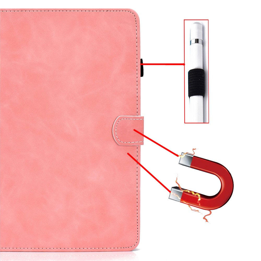Solid Color Card Slots Stand Flip Leather Protective Cover for iPad 10.2 (2020) (2019) / iPad Air 10.5 inch (2019) - Pink-11