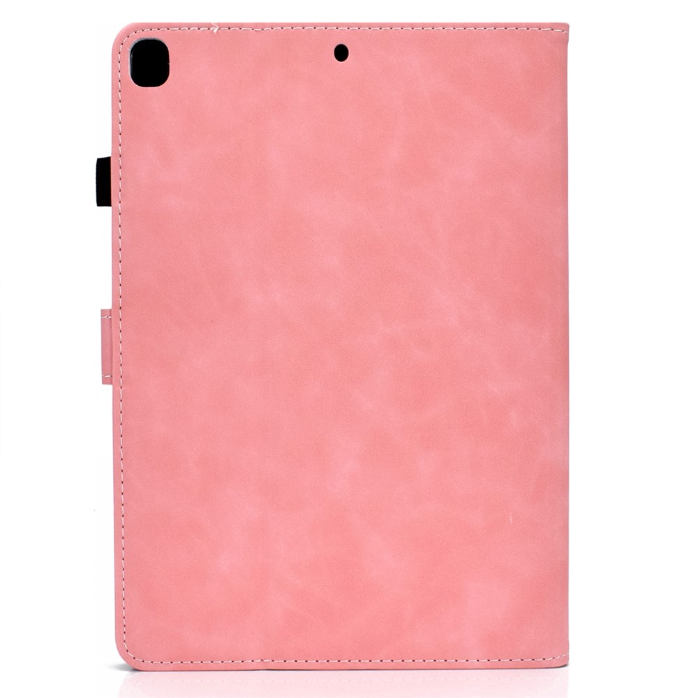 Solid Color Card Slots Stand Flip Leather Protective Cover for iPad 10.2 (2020) (2019) / iPad Air 10.5 inch (2019) - Pink-3