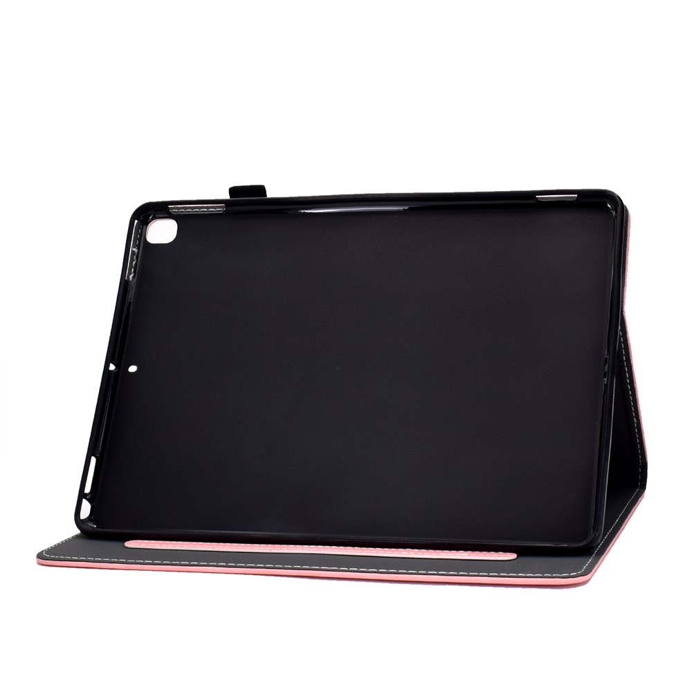 Solid Color Card Slots Stand Flip Leather Protective Cover for iPad 10.2 (2020) (2019) / iPad Air 10.5 inch (2019) - Pink-4